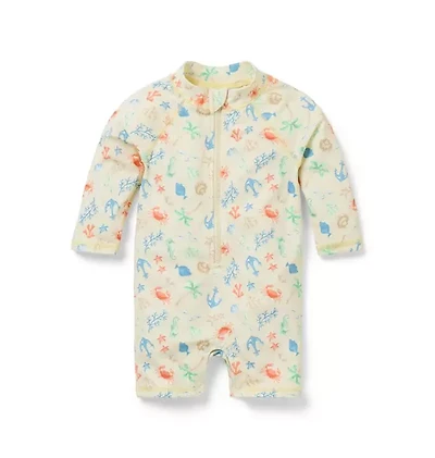 Baby Recycled Sea Friends Rash Guard Swimsuit