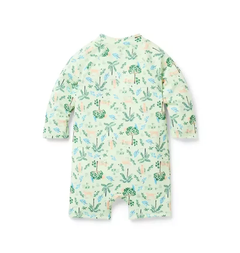 Baby Recycled Cheetah Rash Guard Swimsuit