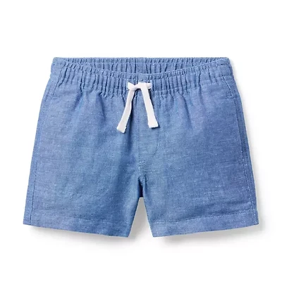 Linen-Cotton Pull-On Shortest Short