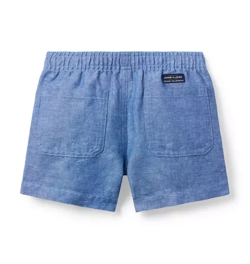 Linen-Cotton Pull-On Shortest Short