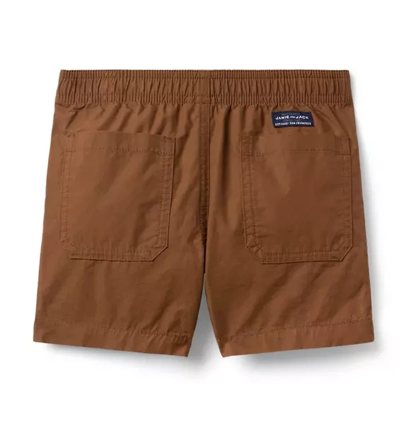 Poplin Pull-On Short