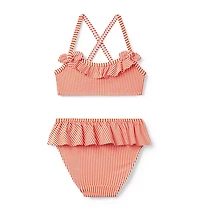 Recycled Striped Ruffle 2-Piece Swimsuit
