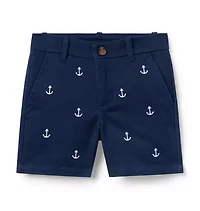Embroidered Anchor Twill Short