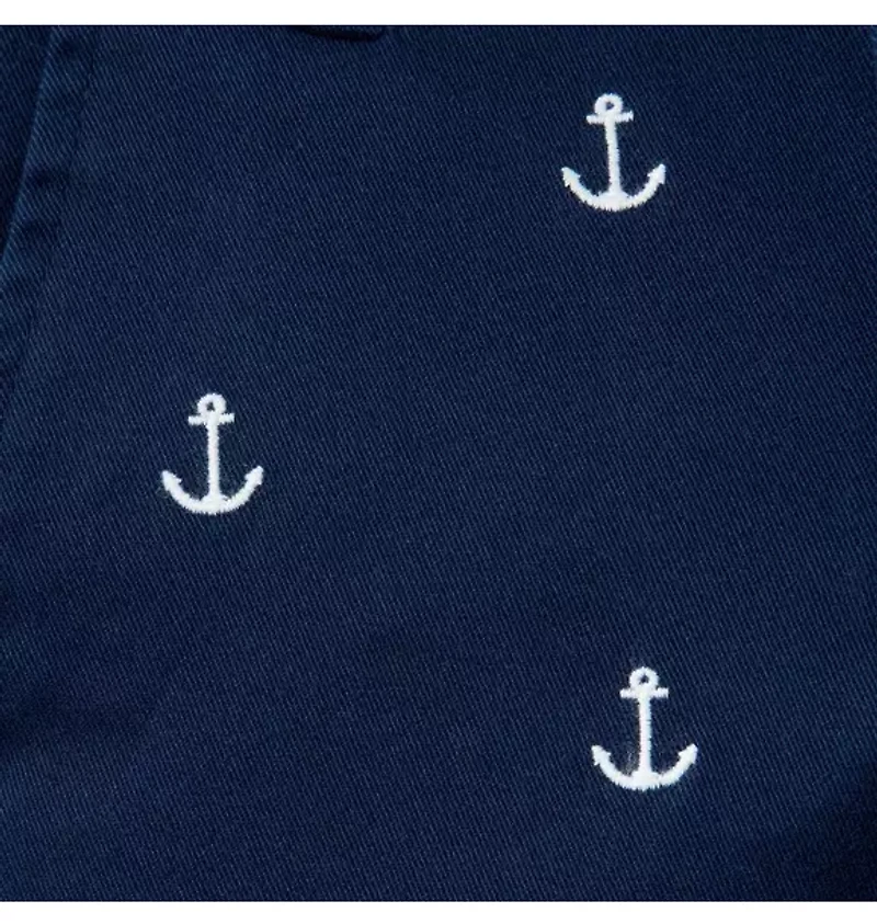 Embroidered Anchor Twill Short