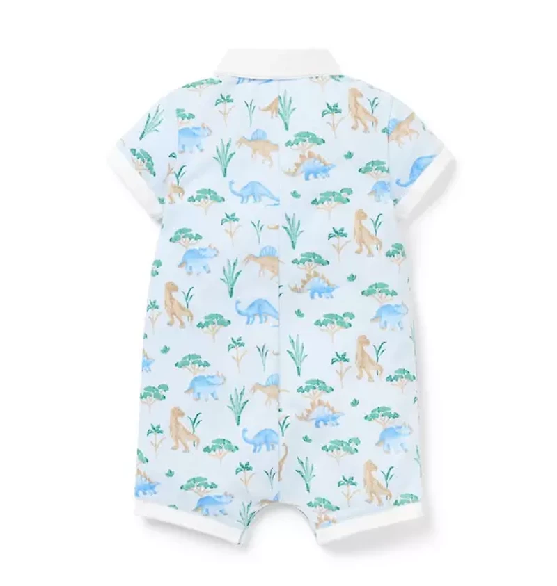 Baby Dinosaur Collared Romper
