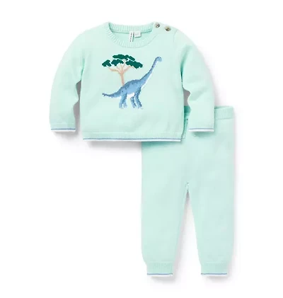 Baby Dinosaur Matching Sweater Set