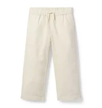 Linen-Cotton Pull-On Pant