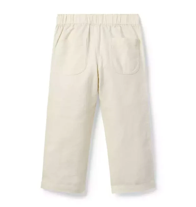 Linen-Cotton Pull-On Pant