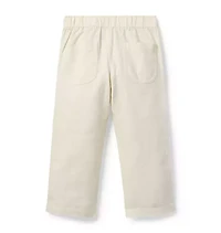 Linen-Cotton Pull-On Pant