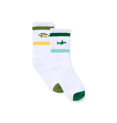 Fish Crew Sock 2-Pack