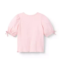 Ribbed Puff Sleeve Top