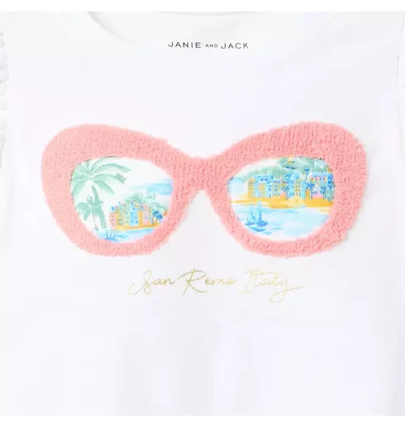 Sunglasses Ruffle Tee