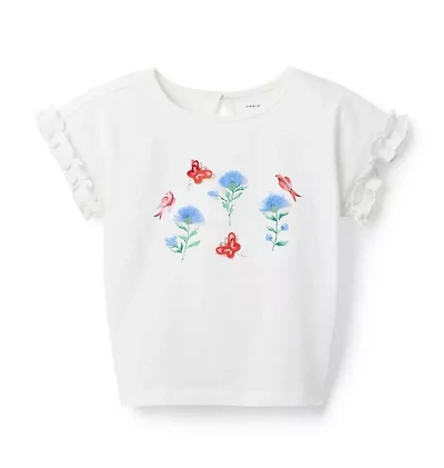 Butterfly Ruffle Tee