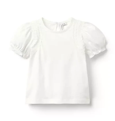 The Classic Crochet Trim Top