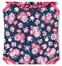 Recycled Floral Scalloped Swimsuit