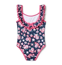 Recycled Floral Scalloped Swimsuit