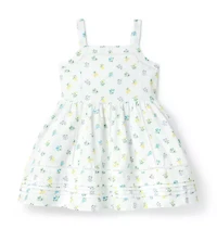 Floral Ladder Trim Dress