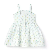 Floral Ladder Trim Dress