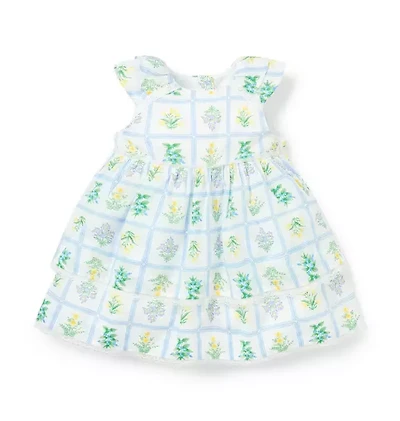 Baby Floral Lace Trim Dress