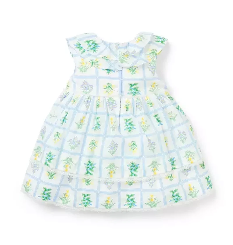 Baby Floral Lace Trim Dress