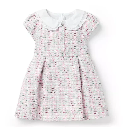 The Eyelet Collar Tweed Dress