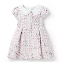 The Eyelet Collar Tweed Dress