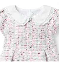 The Eyelet Collar Tweed Dress