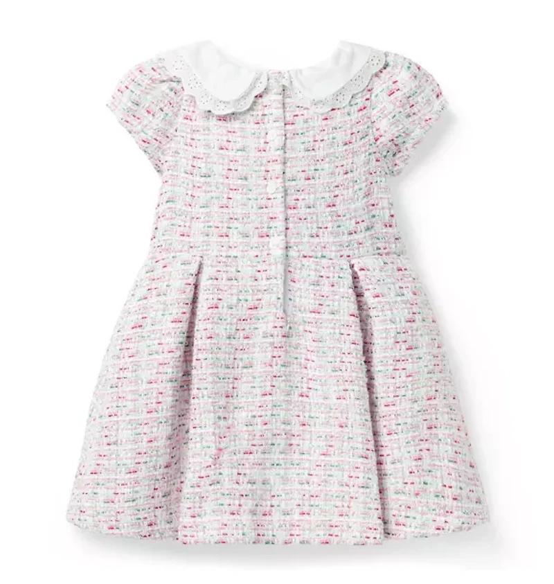 The Eyelet Collar Tweed Dress