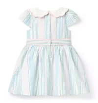 Striped Seersucker Collared Dress