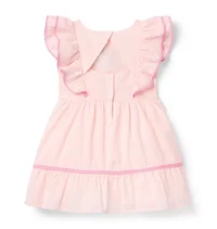 Embroidered Floral Ruffle Dress