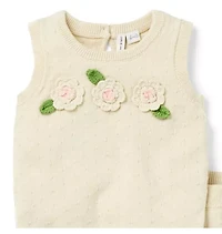 The Crochet Flower Matching Baby Set