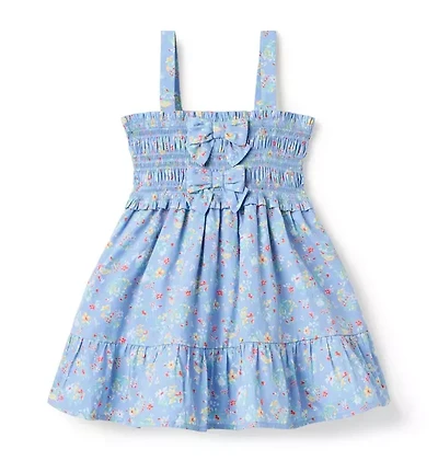 The Floral Bow Smocked Dress