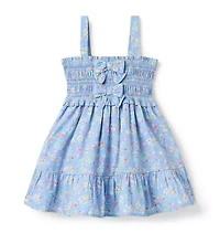 The Floral Bow Smocked Dress