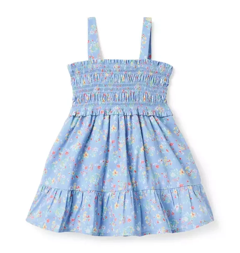 The Floral Bow Smocked Dress