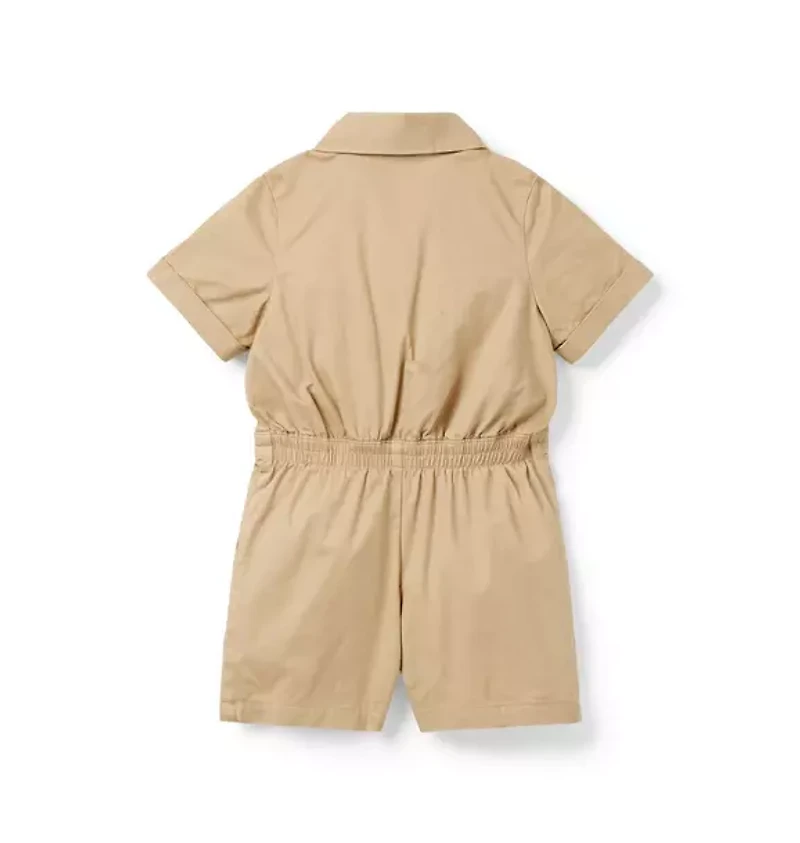 The Safari Twill Baby Romper