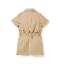 The Safari Twill Baby Romper
