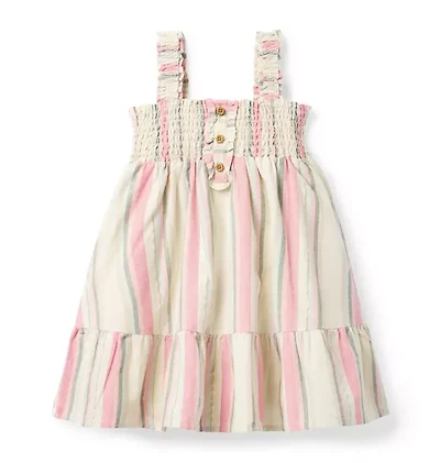 Striped Smocked Dress