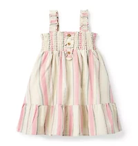 Striped Smocked Dress