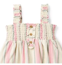 Striped Smocked Dress