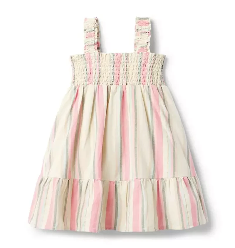 Striped Smocked Dress