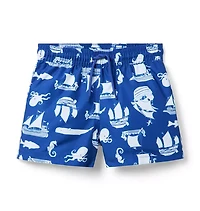 Recycled Pirate Ship Swim Trunk