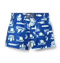 Recycled Pirate Ship Swim Trunk