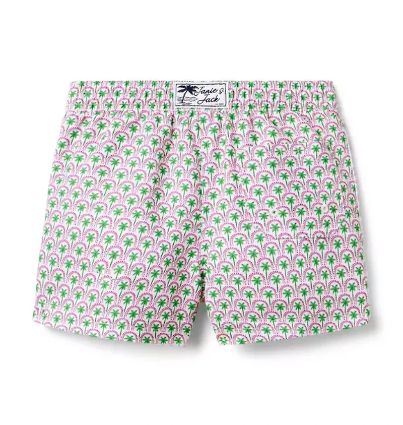 Recycled Palm Tile Swim Trunk