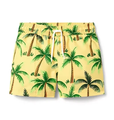 Recycled Palm Tree Swim Trunk