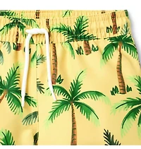 Recycled Palm Tree Swim Trunk