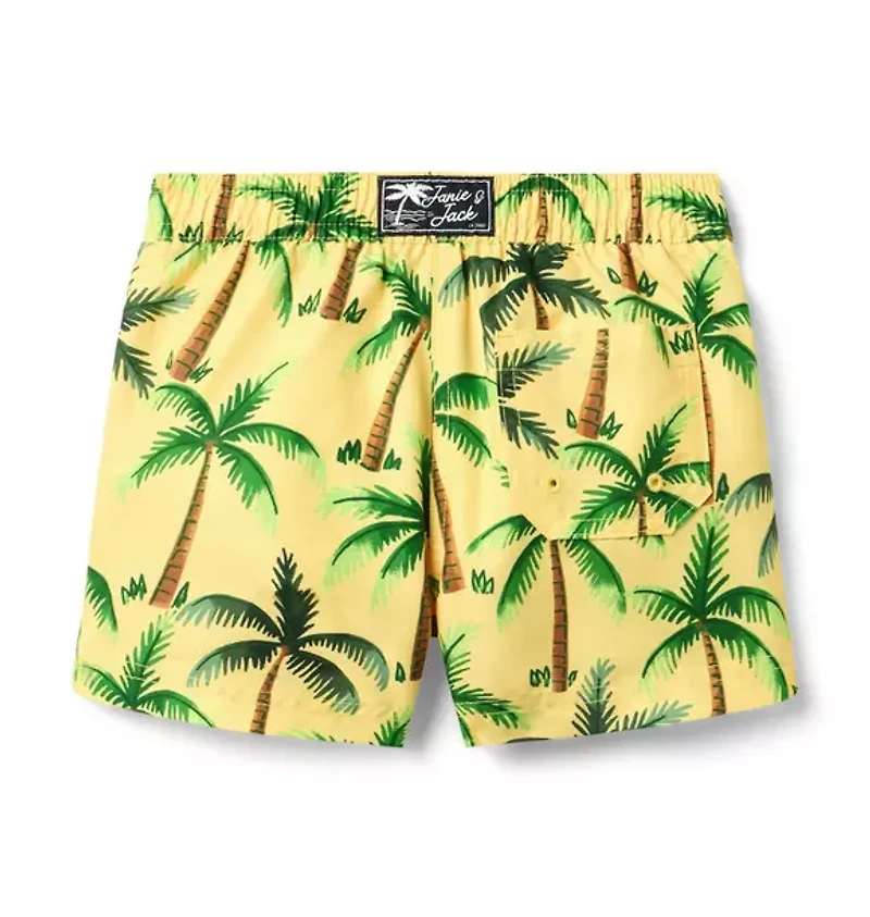 Recycled Palm Tree Swim Trunk