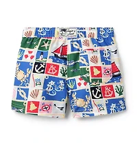 Recycled Nautical Swim Trunk