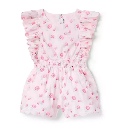 Floral Scalloped Romper