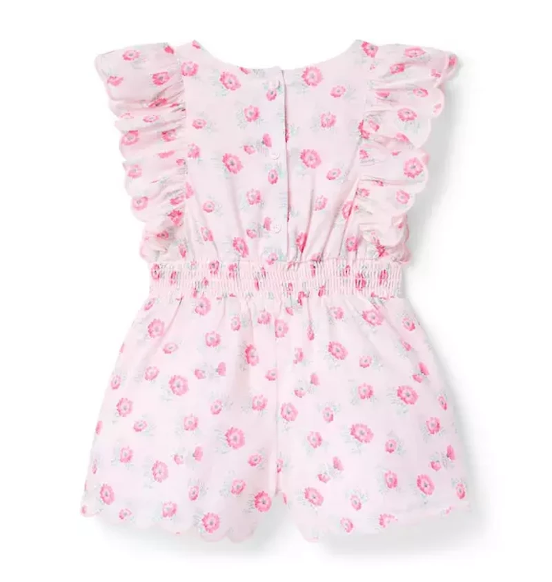 Floral Scalloped Romper