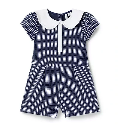 Gingham Jacquard Romper
